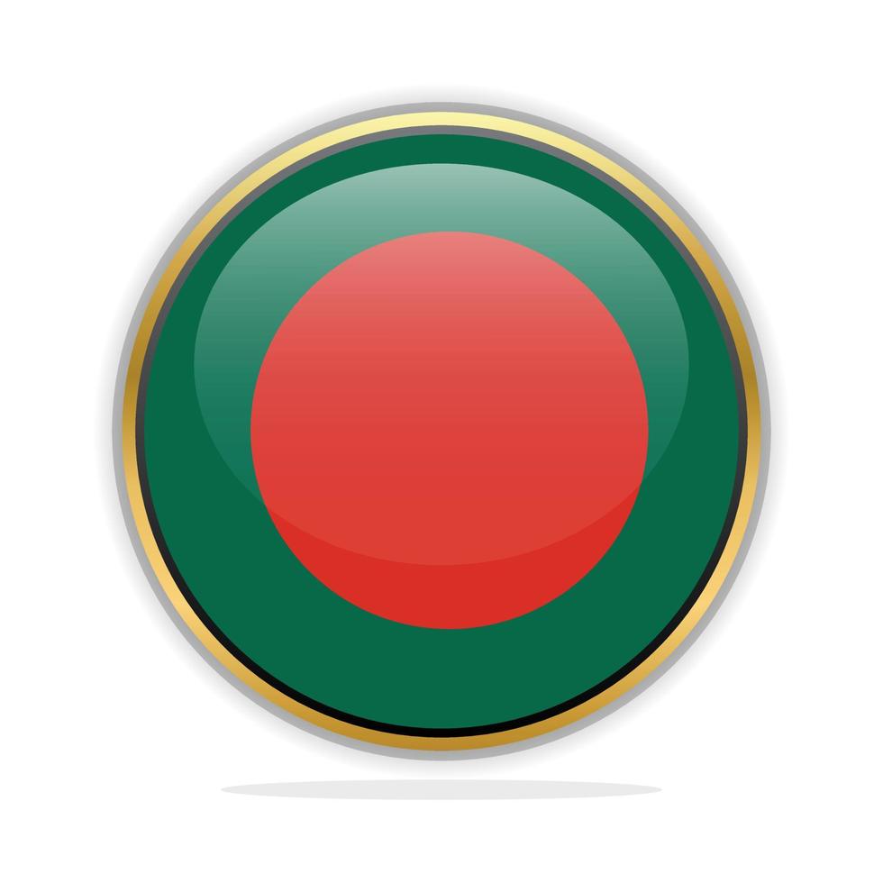 modelo de design de bandeira de botão bangladesh vetor