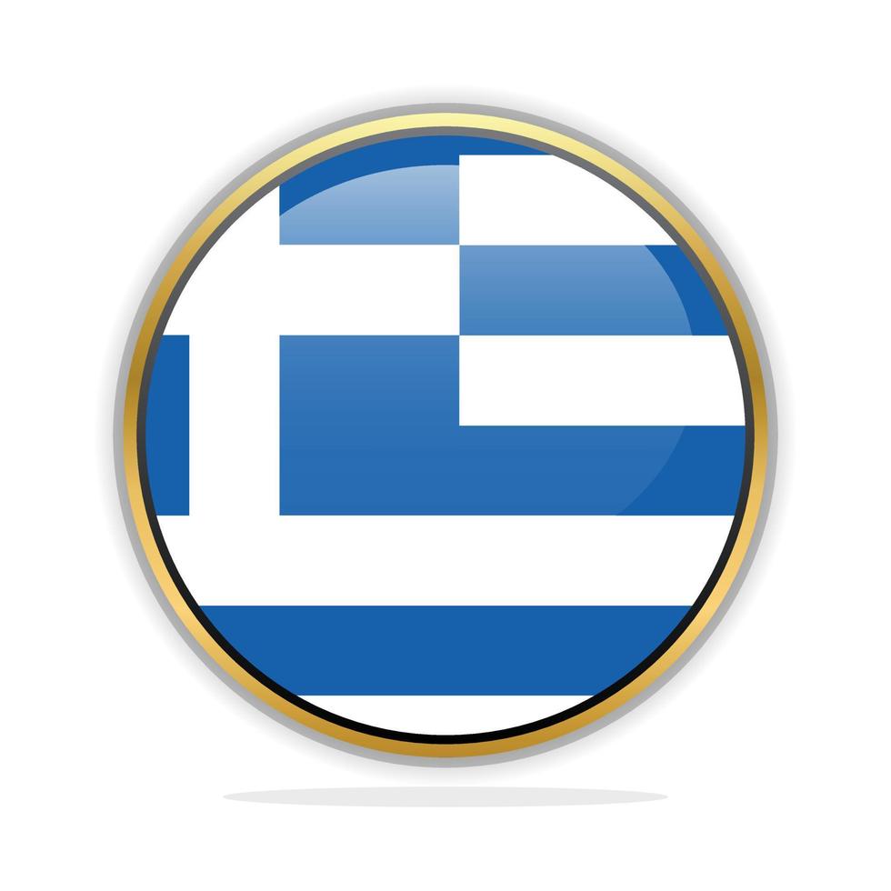 modelo de design de bandeira de botão grécia vetor