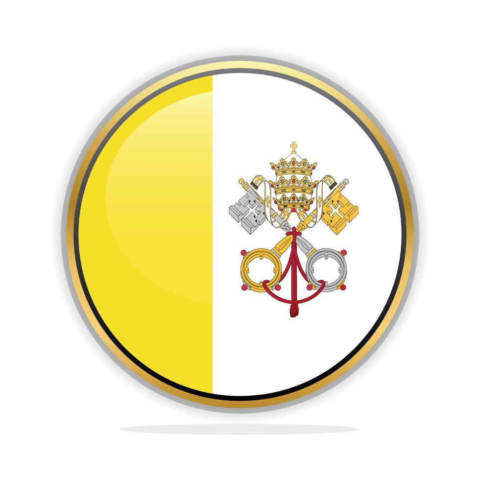 modelo de design de bandeira de botão cidade do vaticano vetor