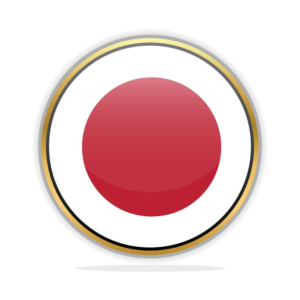 modelo de design de bandeira de botão japão vetor