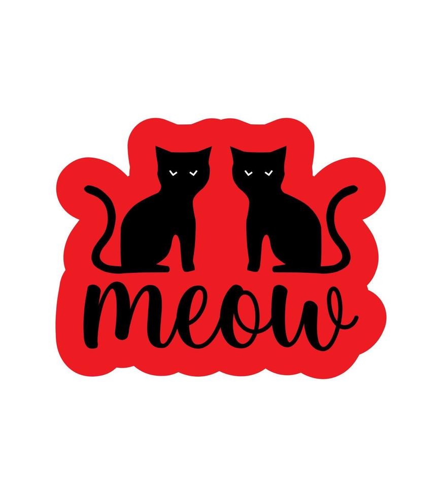 design de camiseta de gato vetor
