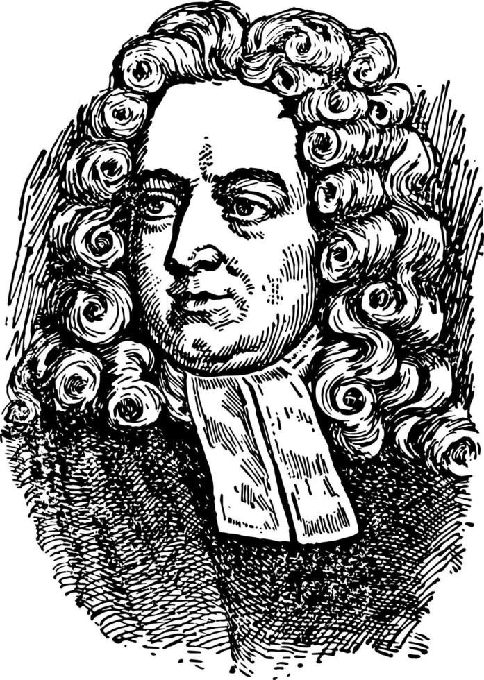 jonathan swift, ilustração vintage vetor