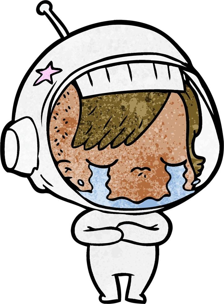 personagem de astronauta vetorial em estilo cartoon vetor