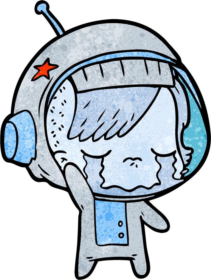 personagem de astronauta vetorial em estilo cartoon vetor