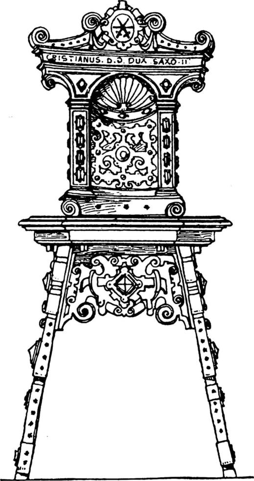 cadeira alemã, ilustração vintage. vetor