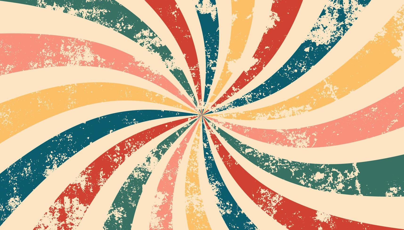 fundo de estilo cartoon sunburst vintage com efeito grunge vetor