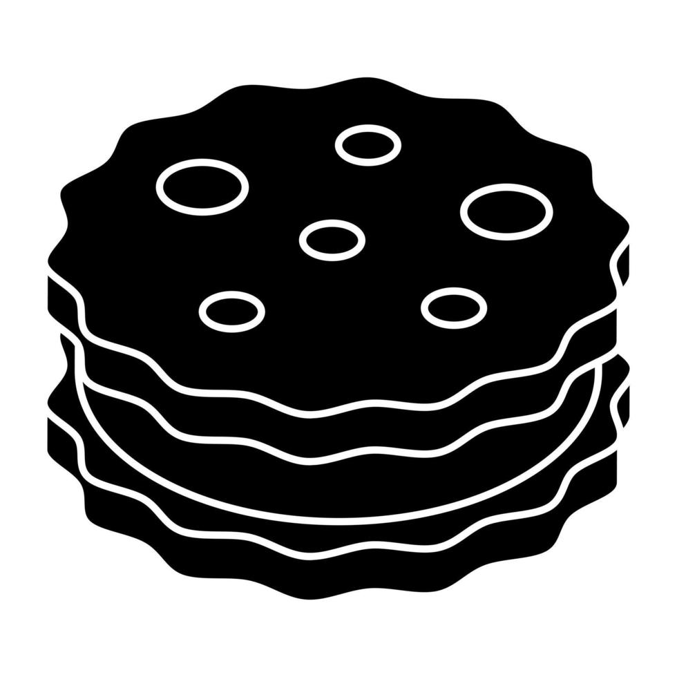 ícone de design exclusivo de biscoitos vetor