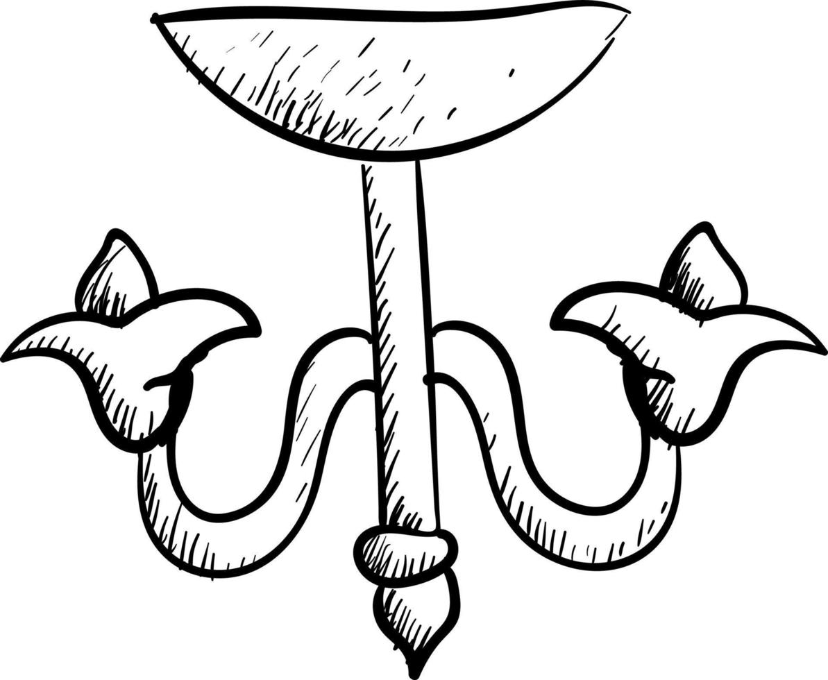 desenho de candelabro, ilustração, vetor em fundo branco.