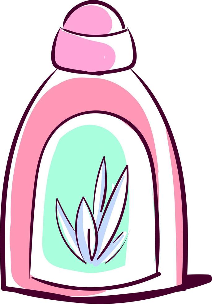 frasco rosa de perfume, ilustração, vetor em fundo branco