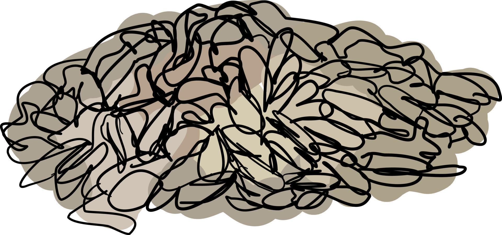 sementes de girassol, ilustração, vetor em fundo branco.