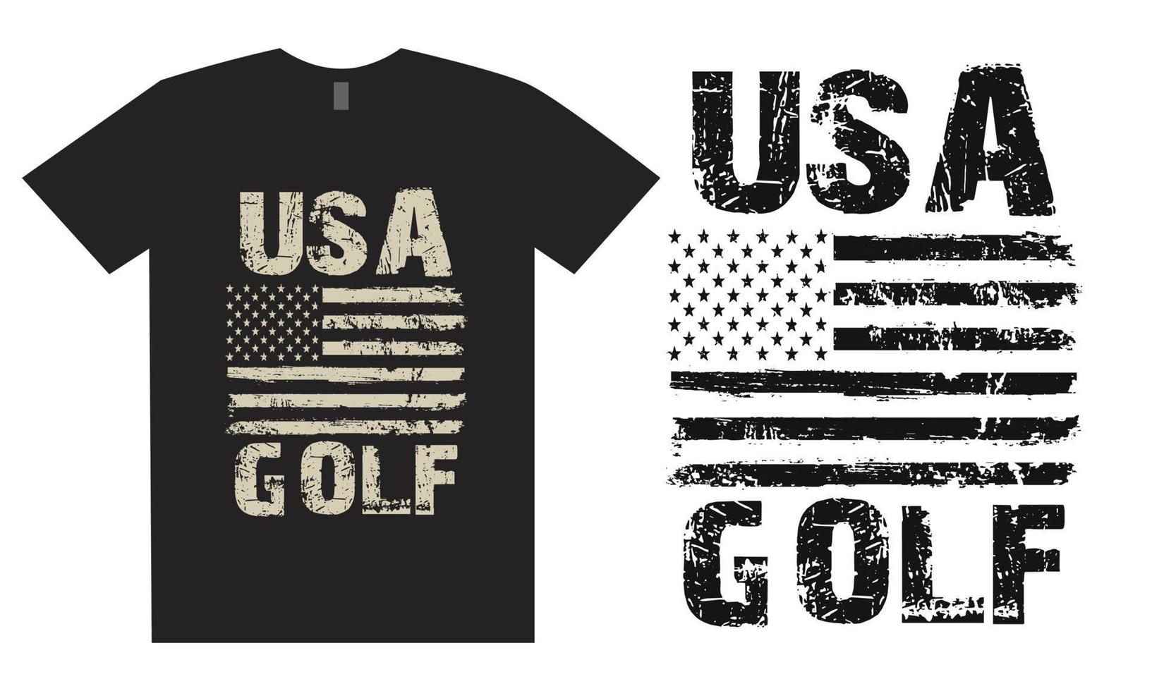 design de camiseta de golfe dos eua vetor