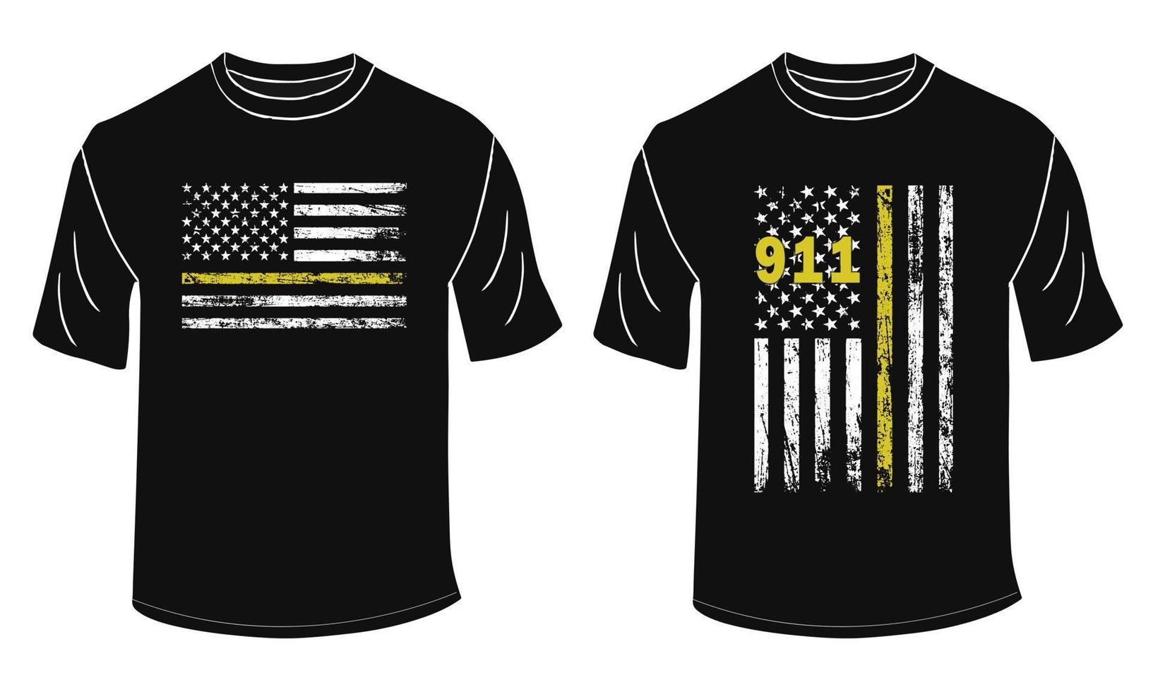 design de camiseta de despachante 911 vetor