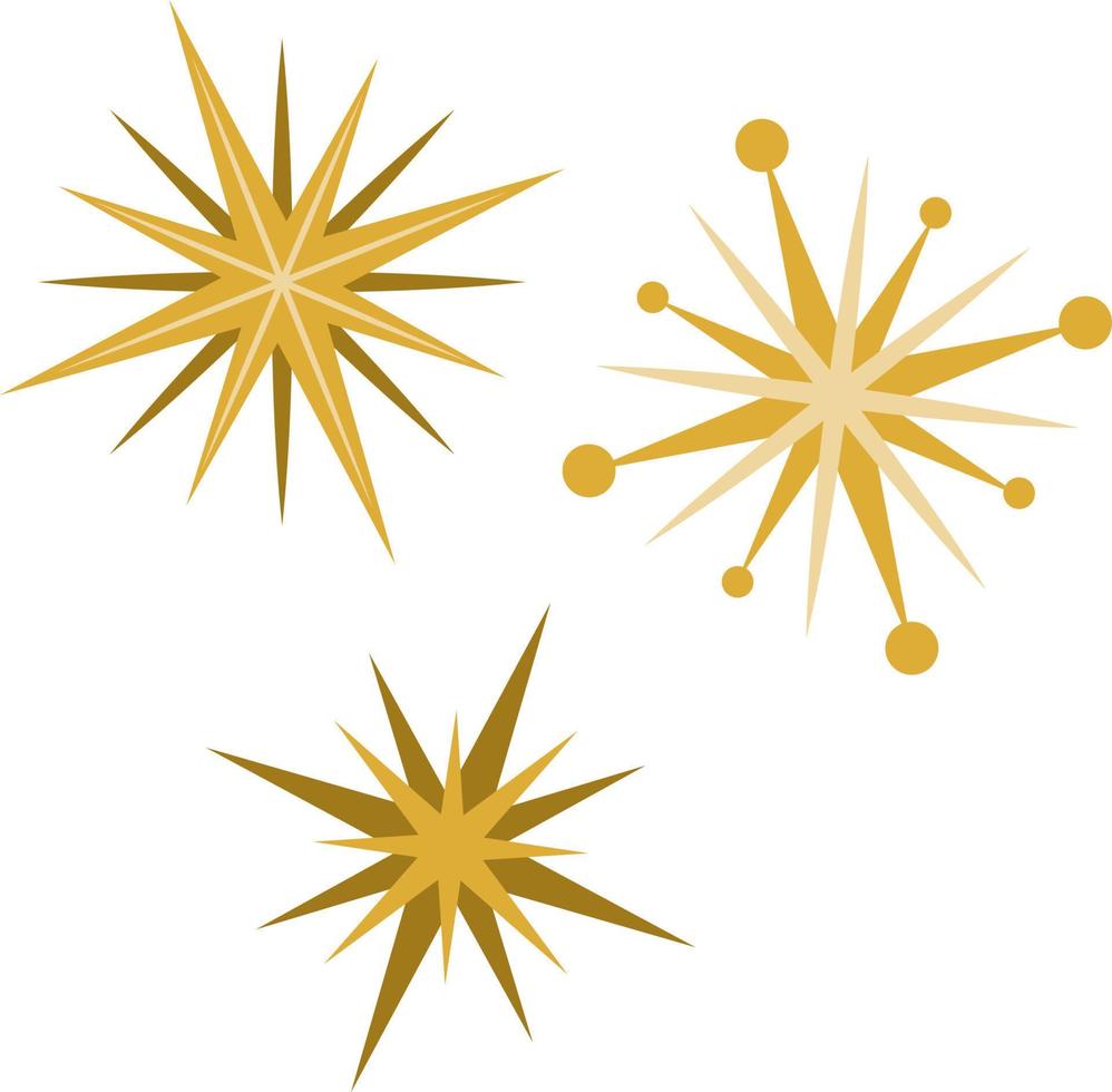 estrelas da árvore de natal, ilustração, sobre um fundo branco. vetor