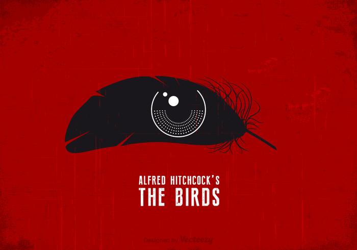 Poster livre Hitchcock The Birds Vector