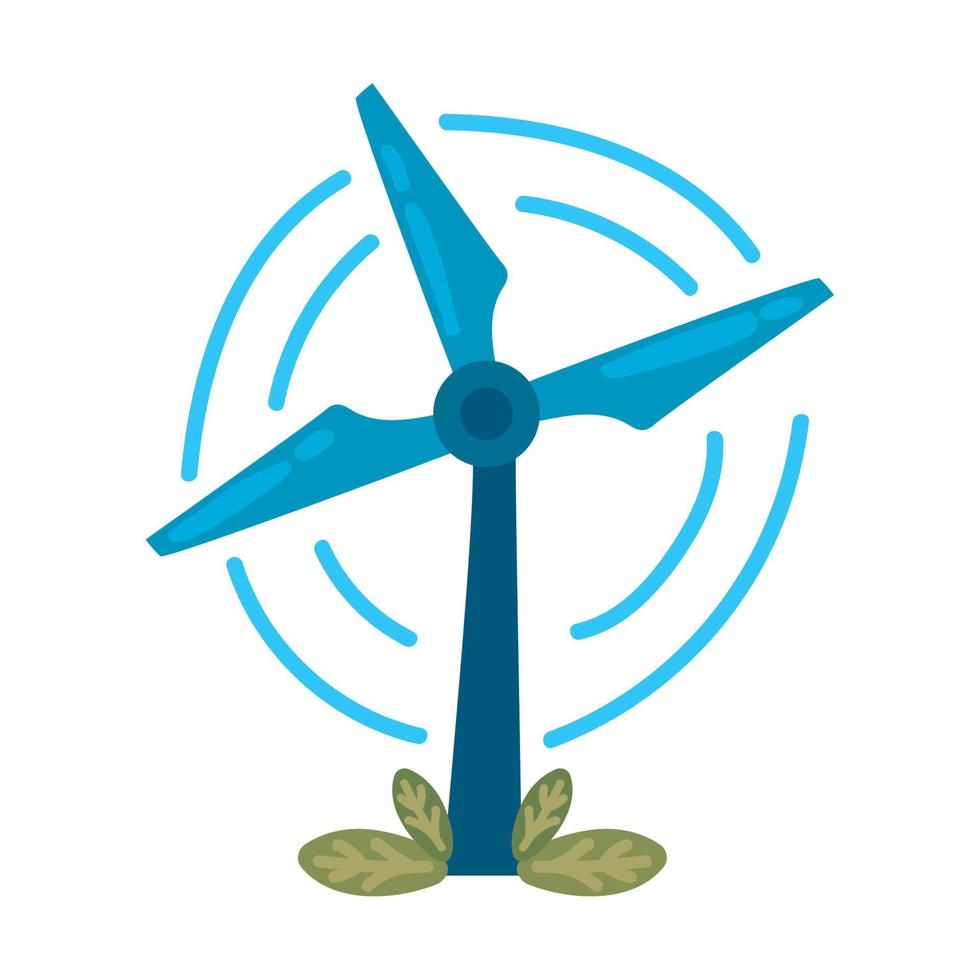 energia verde da turbina eólica vetor