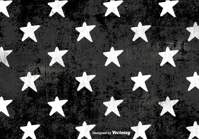 Pattern Vector Grunge White Stars