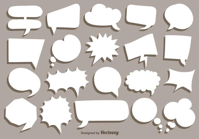 Vector Collection Of Branco Speech Bubbles