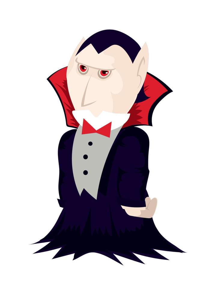 personagem de drácula de halloween vetor