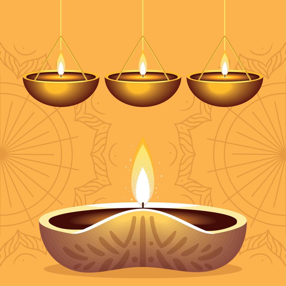 celebração tradicional de diwali vetor