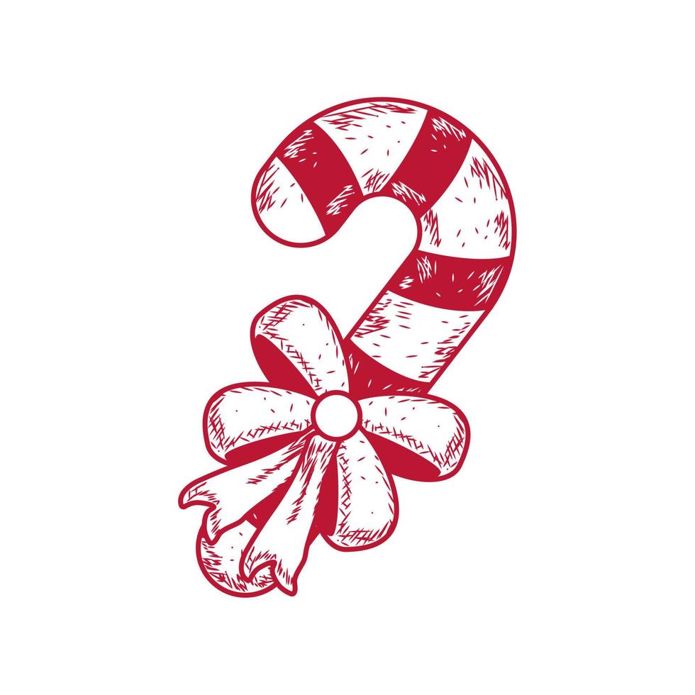 ícone de natal de bastão de doces vetor