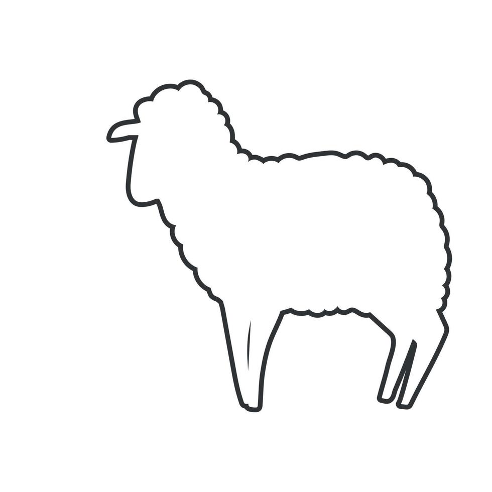 ovelha animal linear vetor