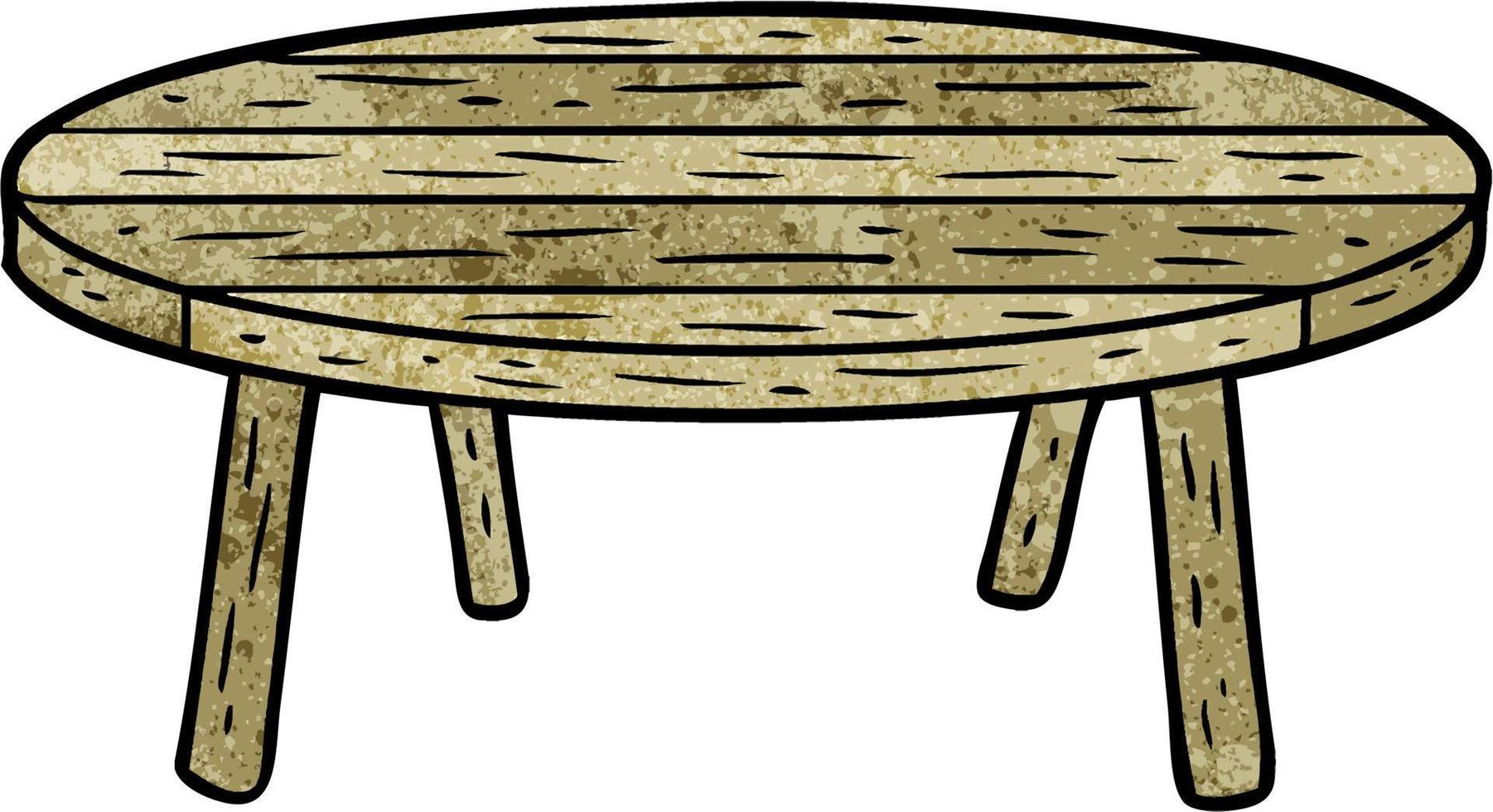 mesa de madeira dos desenhos animados de textura grunge retrô vetor