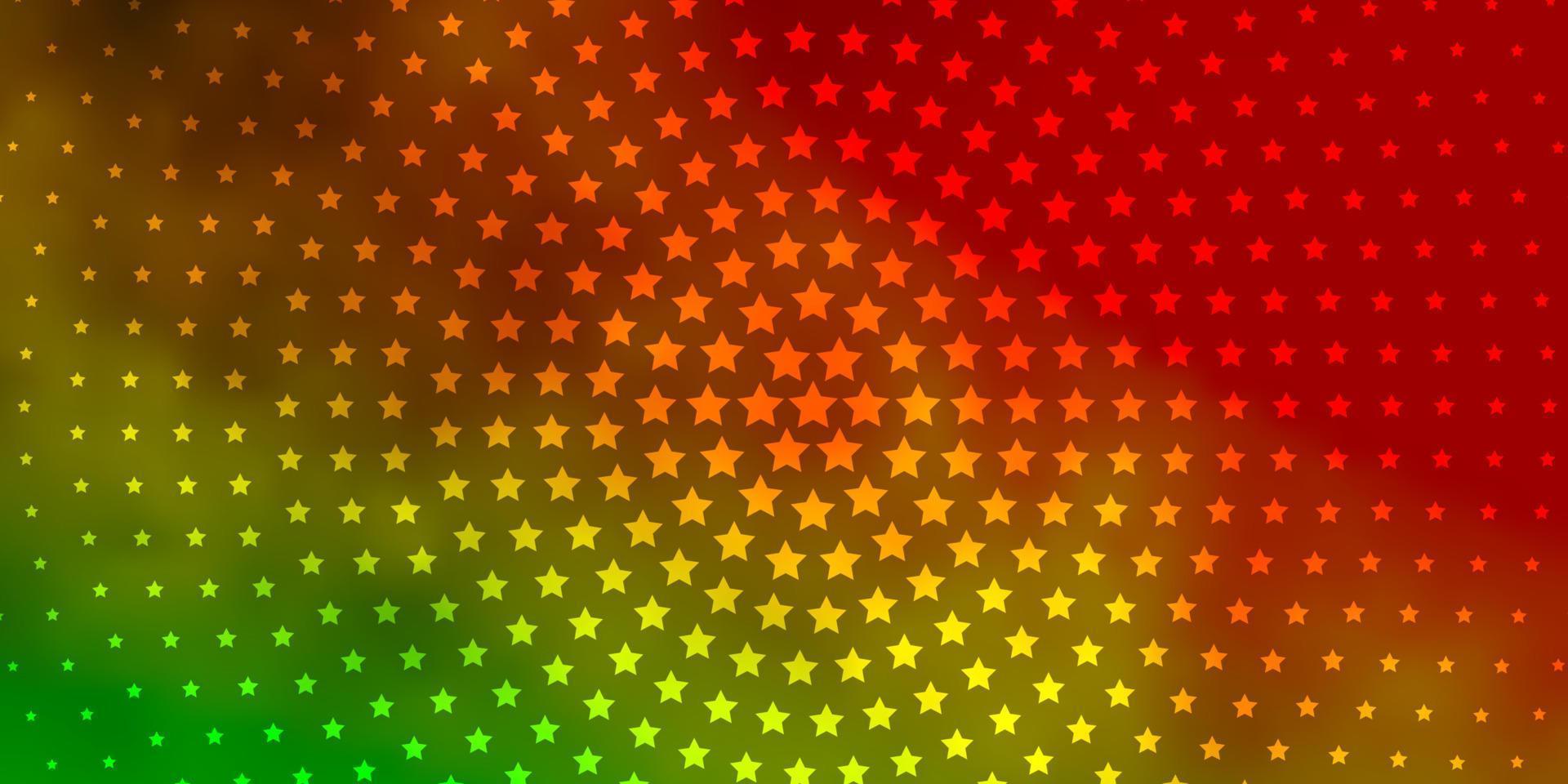 fundo vector verde, vermelho claro com estrelas coloridas.