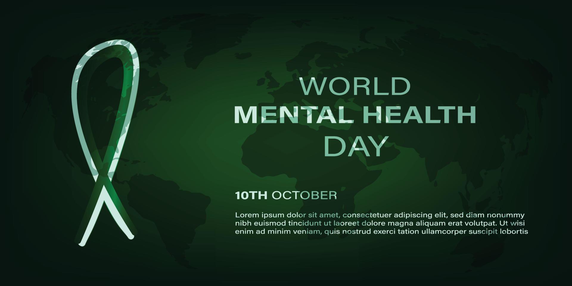 fundo do dia mundial da saúde mental vetor