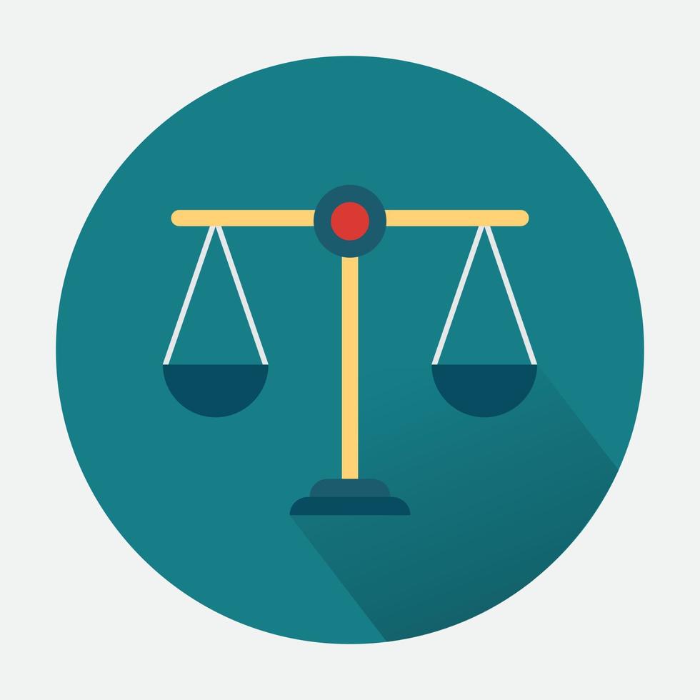 ícone de comparação de escala em estilo simples. equilíbrio peso ilustração vetorial isolado fundo. escala comparar o conceito de negócio. vetor