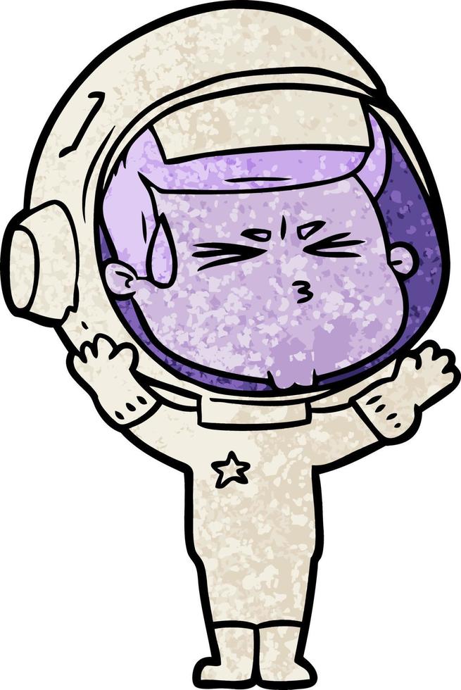 personagem de astronauta vetorial em estilo cartoon vetor