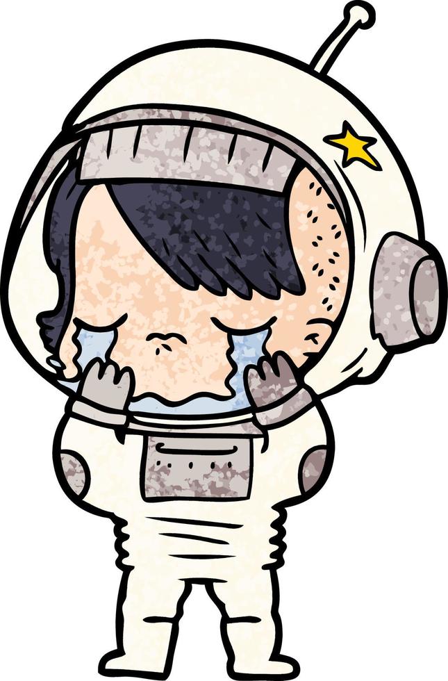 personagem de astronauta vetorial em estilo cartoon vetor