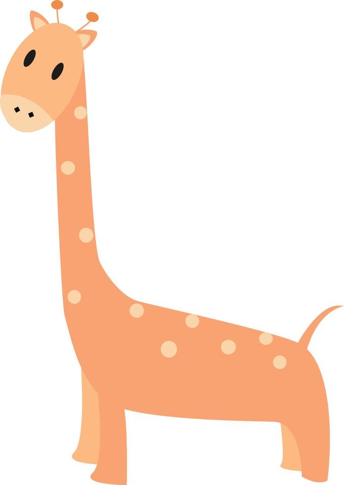 girafa, ilustração, vetor em fundo branco.