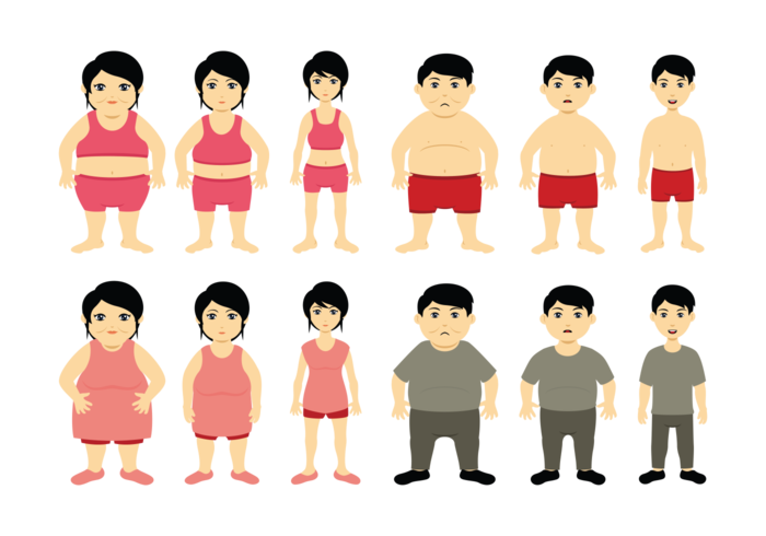 Desenhos animados Slimming Vector