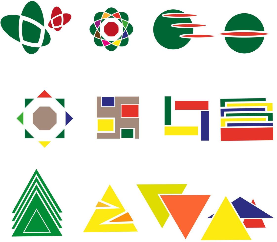 conjunto de ícones do logotipo, ilustração, vetor em um fundo branco.