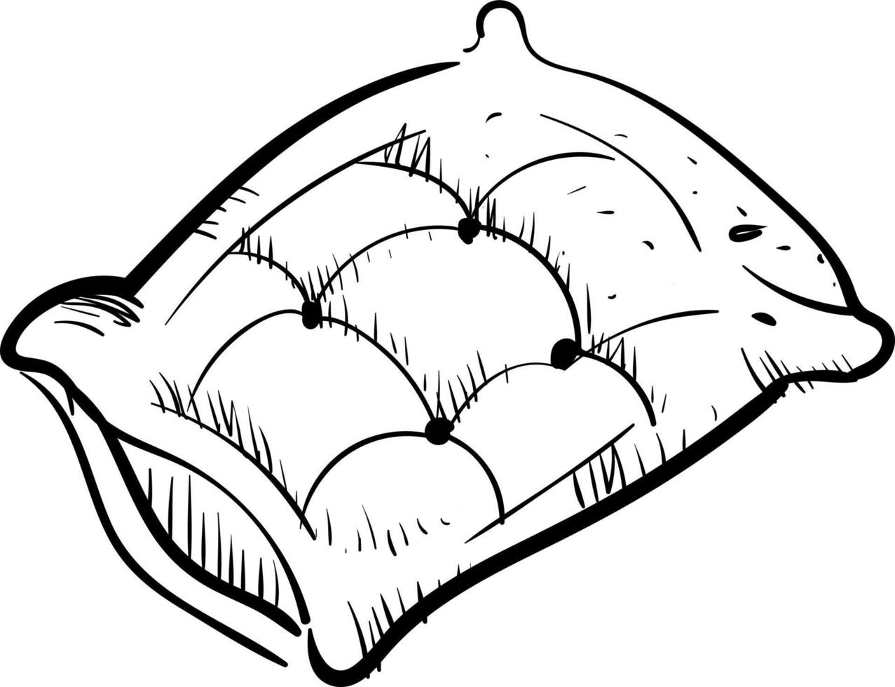 desenho de travesseiro, ilustração, vetor em fundo branco