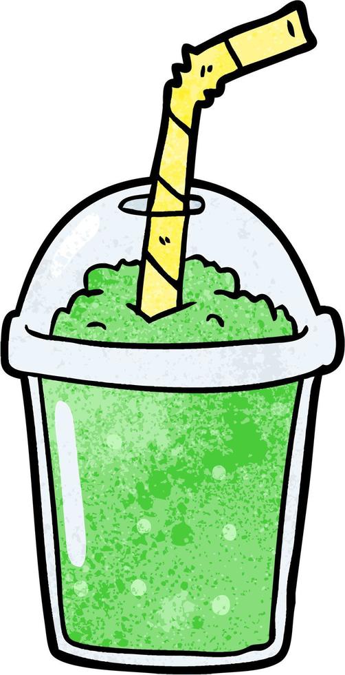 milkshake de desenho de textura grunge retrô vetor