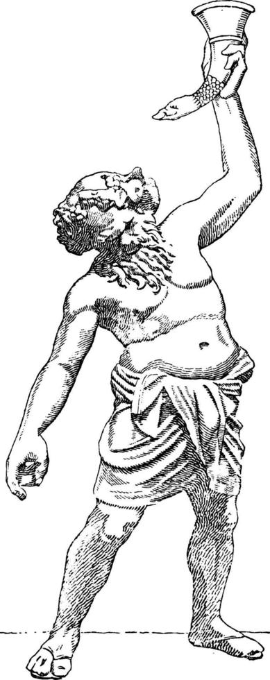 ilustração vintage silenus. vetor