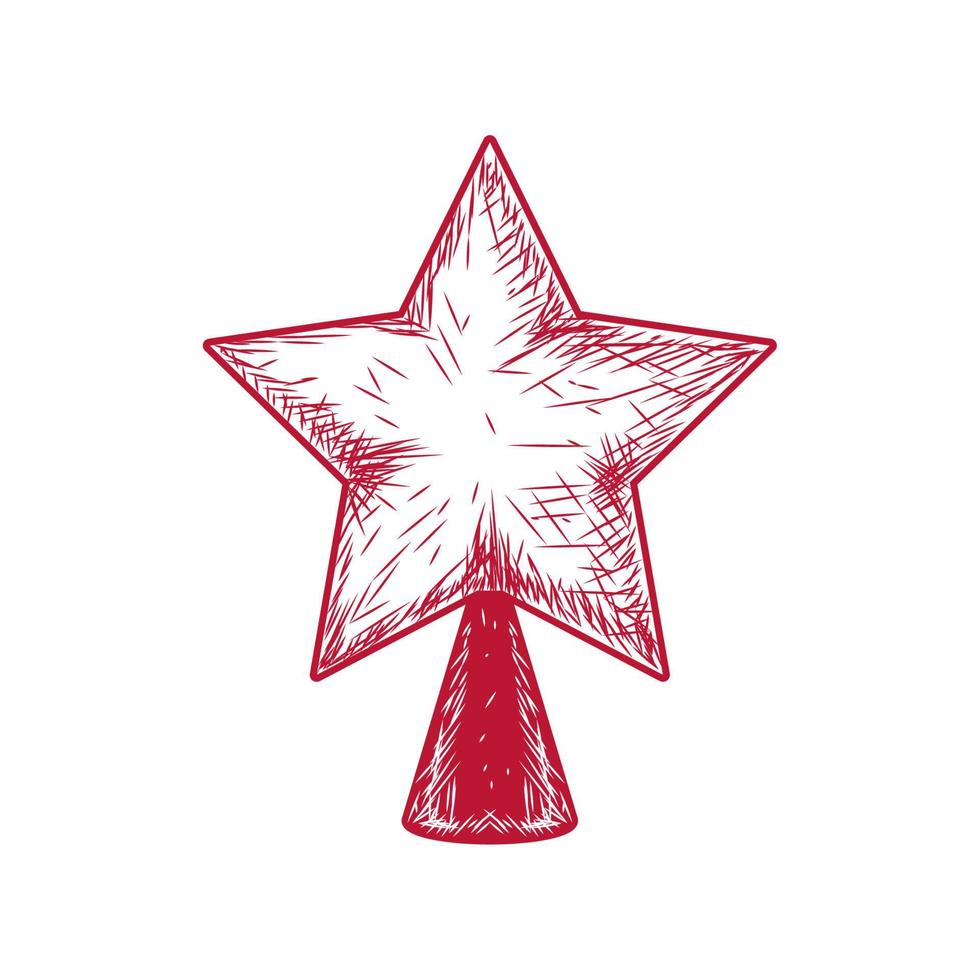 ícone de estrela de natal vetor