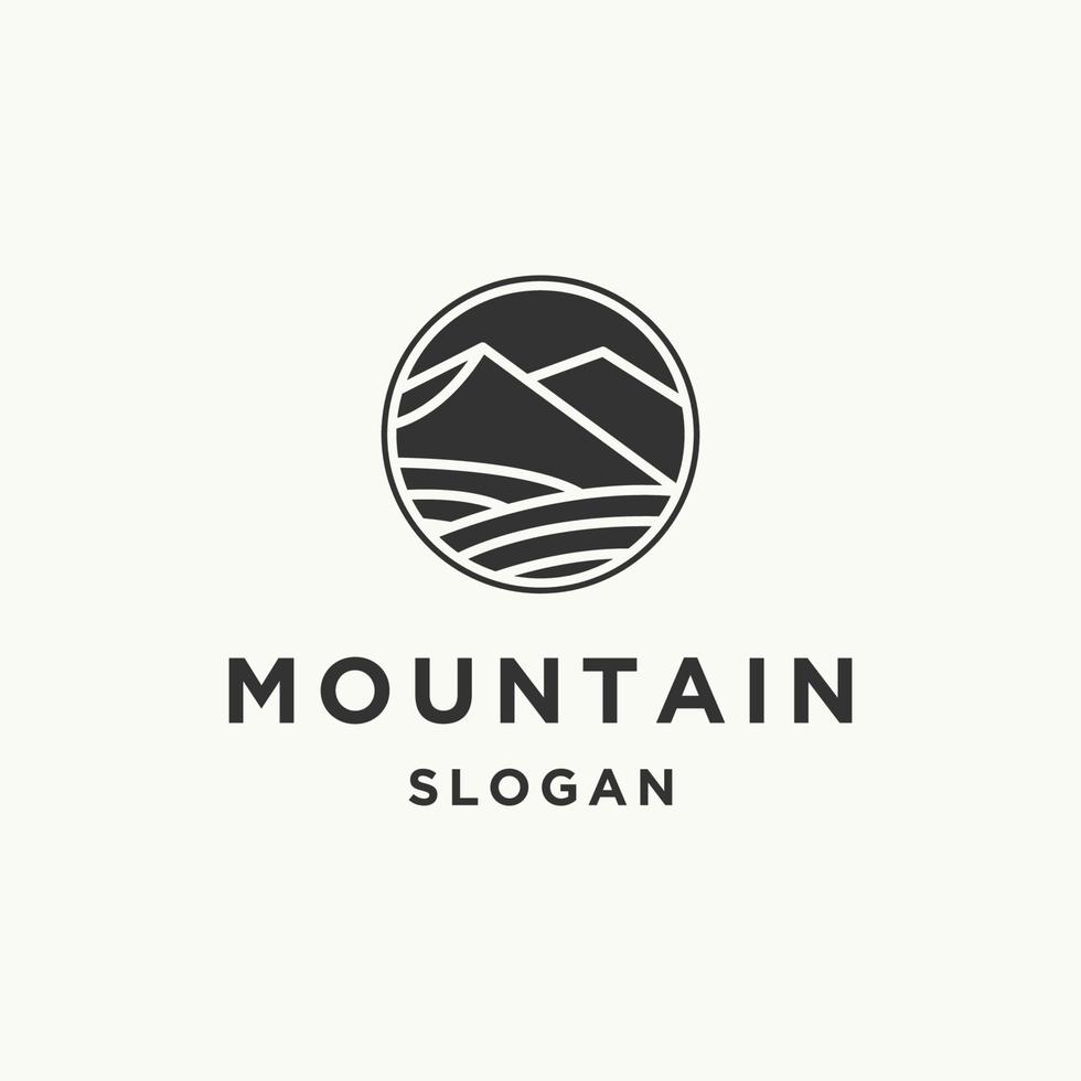 ilustração em vetor modelo de design de ícone de logotipo de montanha