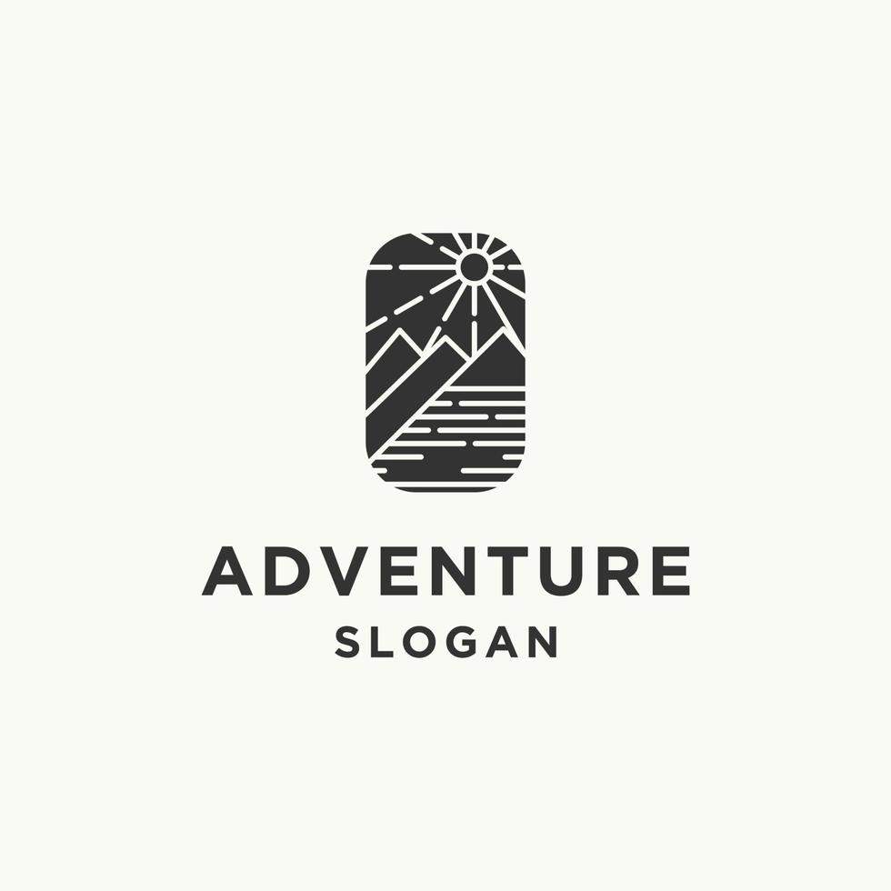 ilustração em vetor modelo de design de ícone de logotipo de aventura