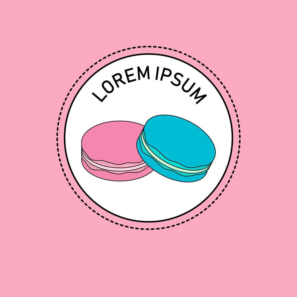 design de etiqueta distintivo de ilustração vetorial macaron. ilustração vetorial vetor