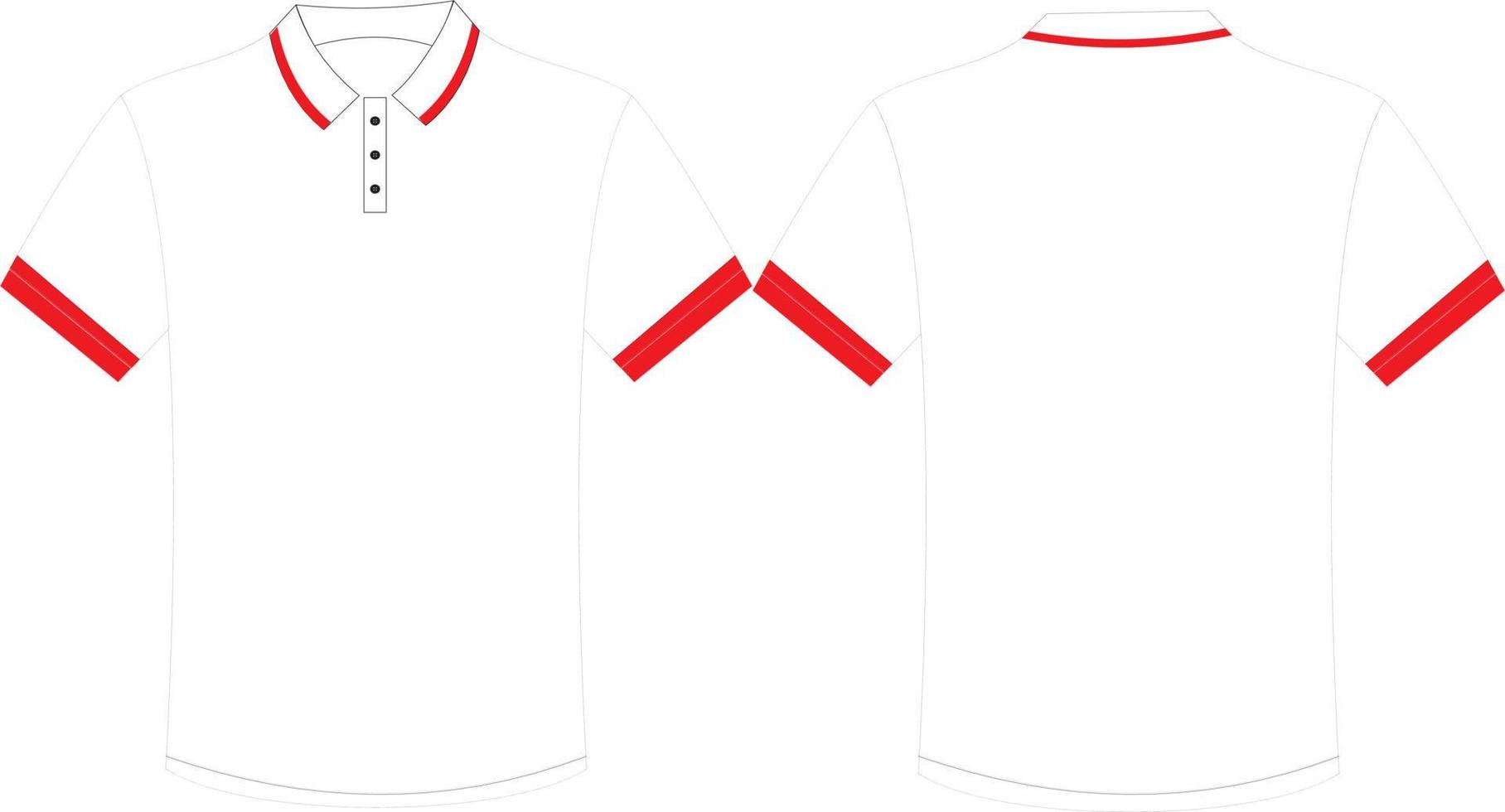 modelo de camisa polo, design de modelos de polo de camiseta. vista frontal e traseira uniforme. vetor de maquete de camisa, modelo de design de camisa polo masculina ilustração vetorial eps 10.design para camisa de futebol, kit de futebol