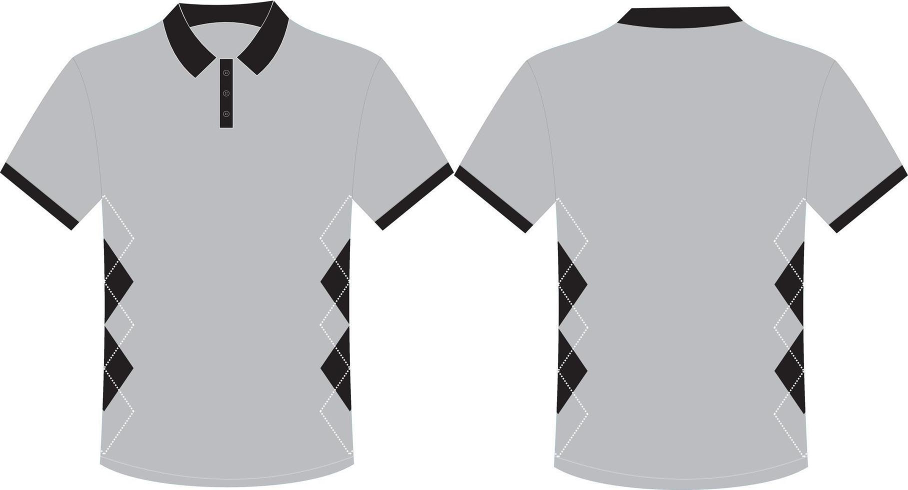 modelo de camisa polo, design de modelos de polo de camiseta. vista frontal e traseira uniforme. vetor de maquete de camisa, modelo de design de camisa polo masculina ilustração vetorial eps 10.design para camisa de futebol, kit de futebol