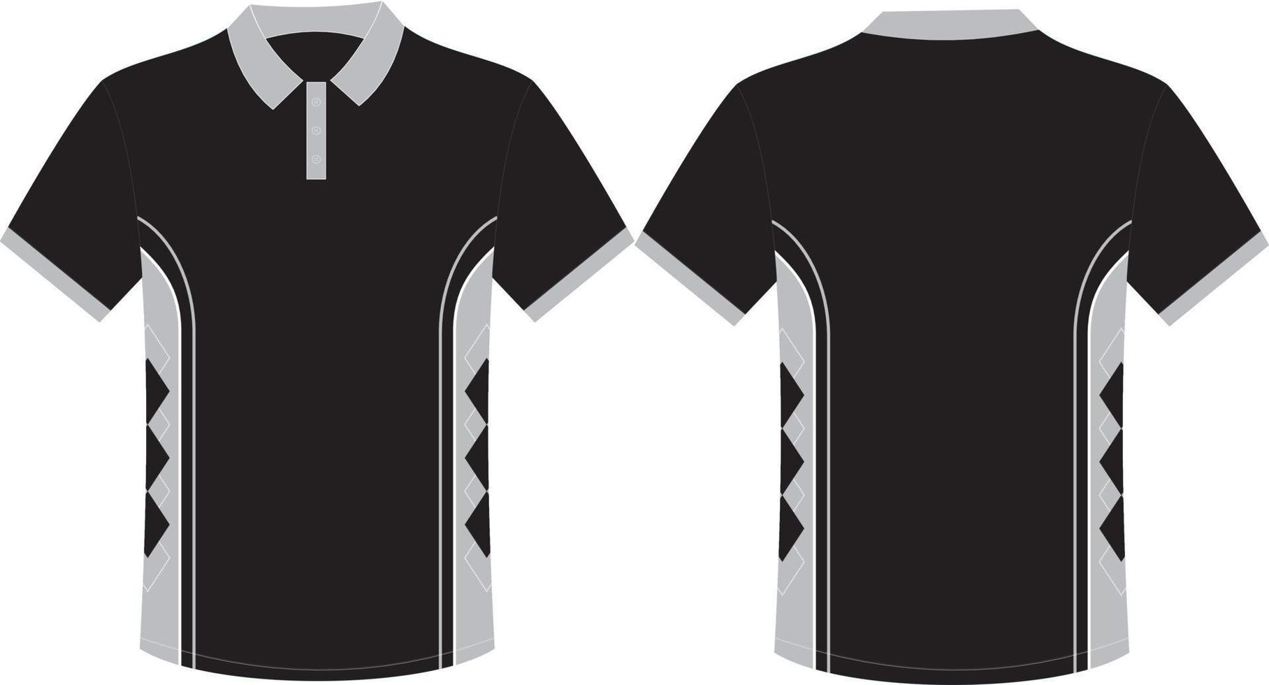 modelo de camisa polo, design de modelos de polo de camiseta. vista frontal e traseira uniforme. vetor de maquete de camisa, modelo de design de camisa polo masculina ilustração vetorial eps 10.design para camisa de futebol, kit de futebol