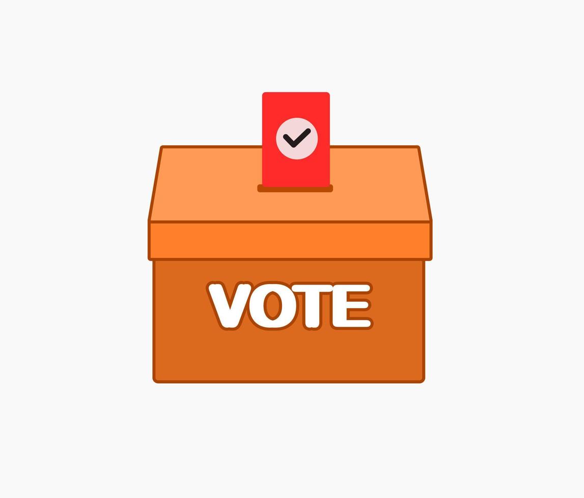 urna de voto para ícone de votação vetor