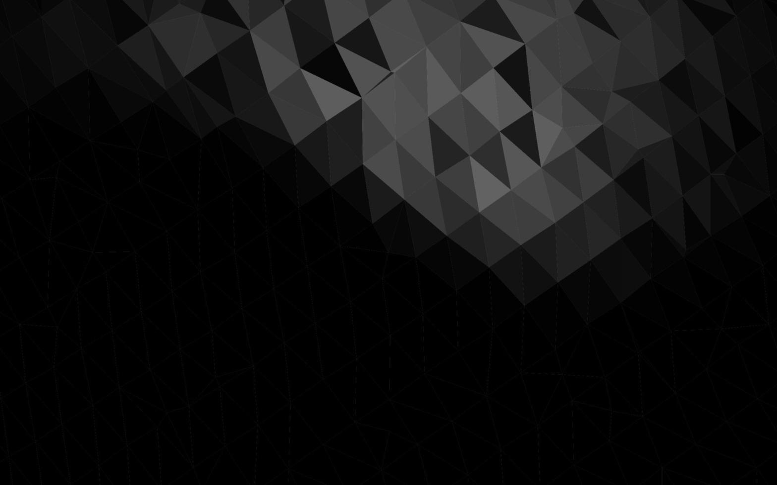 modelo de mosaico de triângulo de vetor cinza escuro, prata escura.