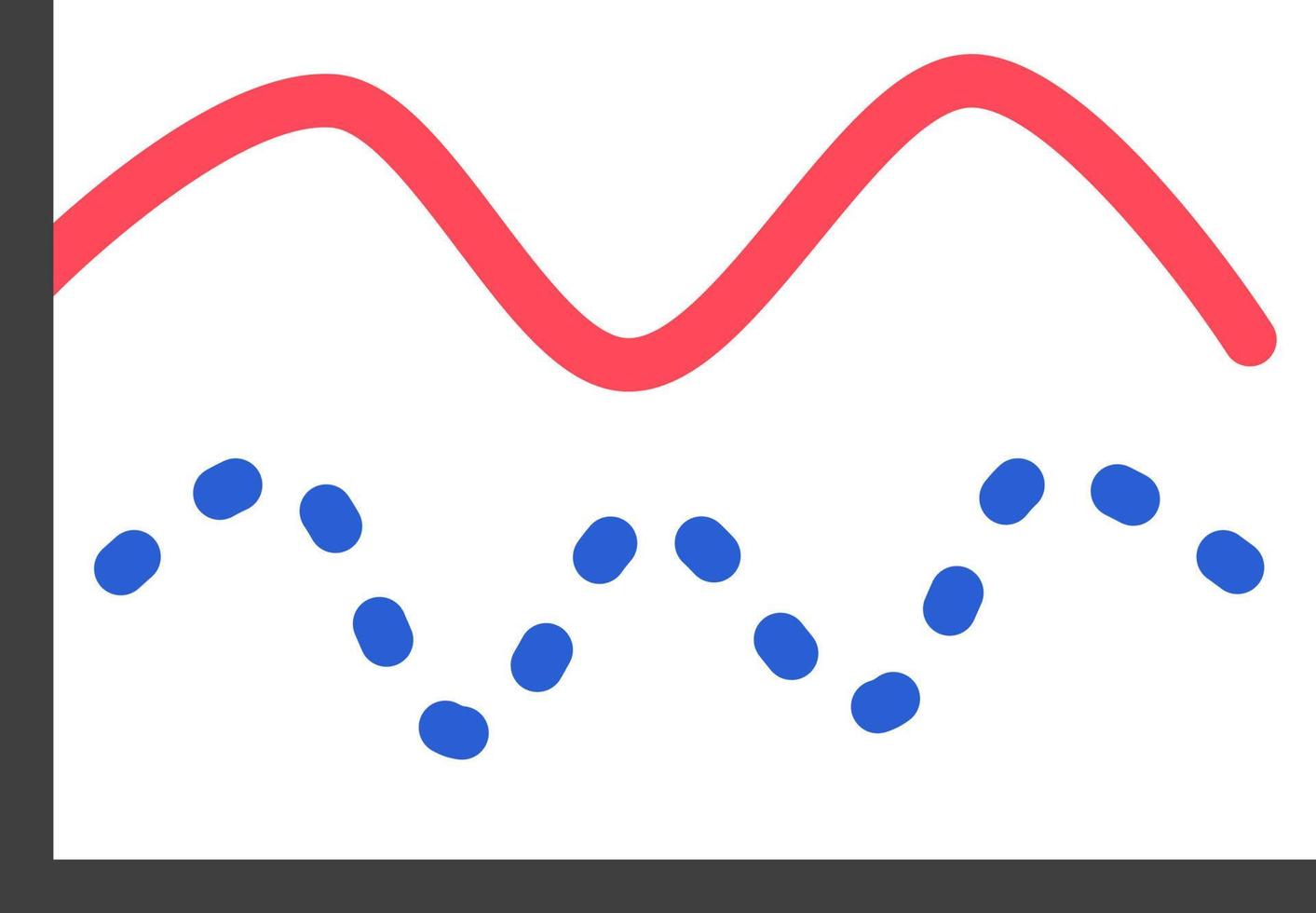 gráfico geométrico, ilustração, vetor em um fundo branco.