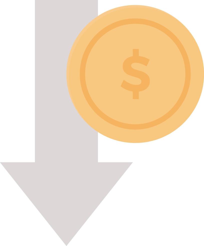 diminua a ilustração vetorial de dólar em ícones de símbolos.vector de qualidade background.premium para conceito e design gráfico. vetor