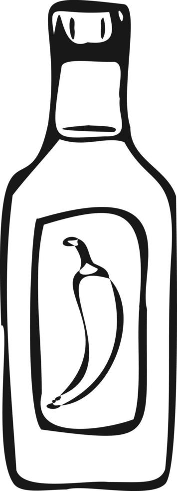 símbolo de molho de pimenta ícone moderno. fundo branco vetor