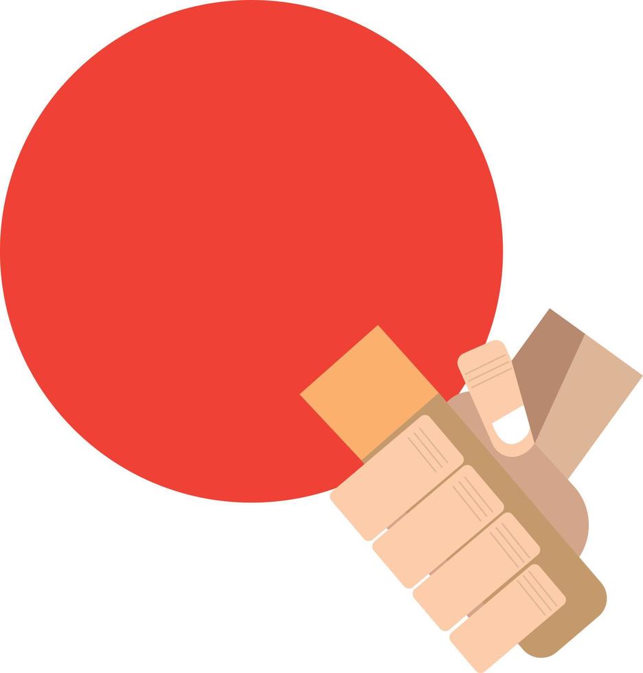 raquete de tênis vermelha, ilustração, vetor em fundo branco.